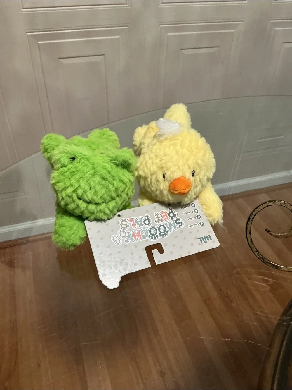 Smoochy Pet Pals Dog Plush Toy 2  Frog & Duck 9” With Clinker & Squeaker